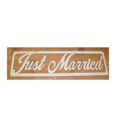 Natúr fa - "Just married" felirat  